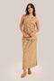 Embroidered cotton sleeveless top